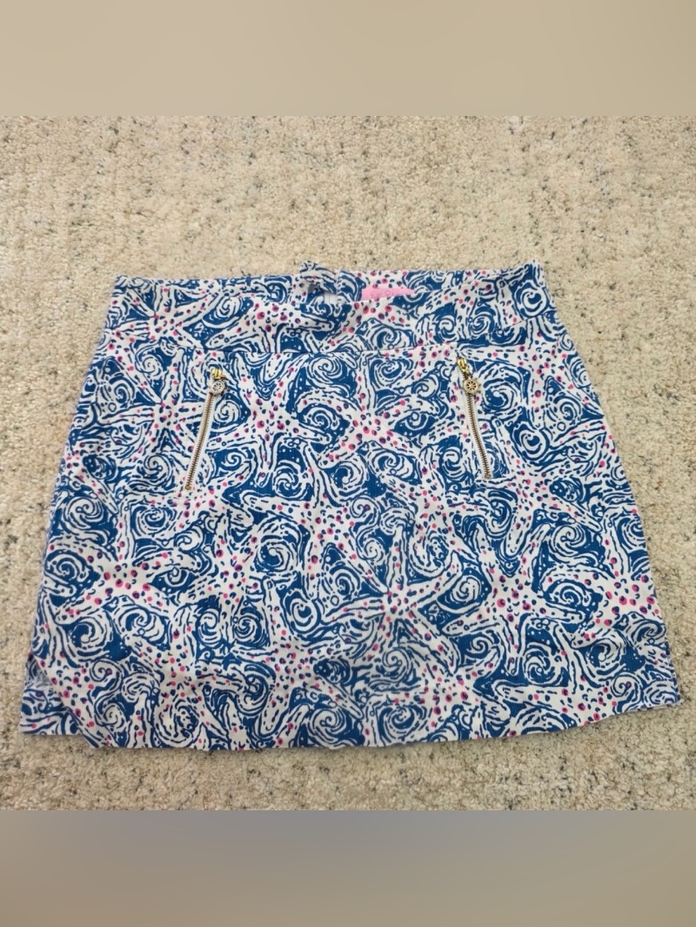 Lilly Pulitzer Blue & Pink Starfish Print Skort